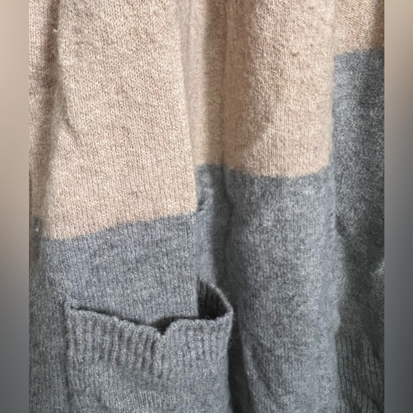 Madewell Long Wool Blend Cardigan Size XXL | Pink Peach & Gray - Picture 3 of 8